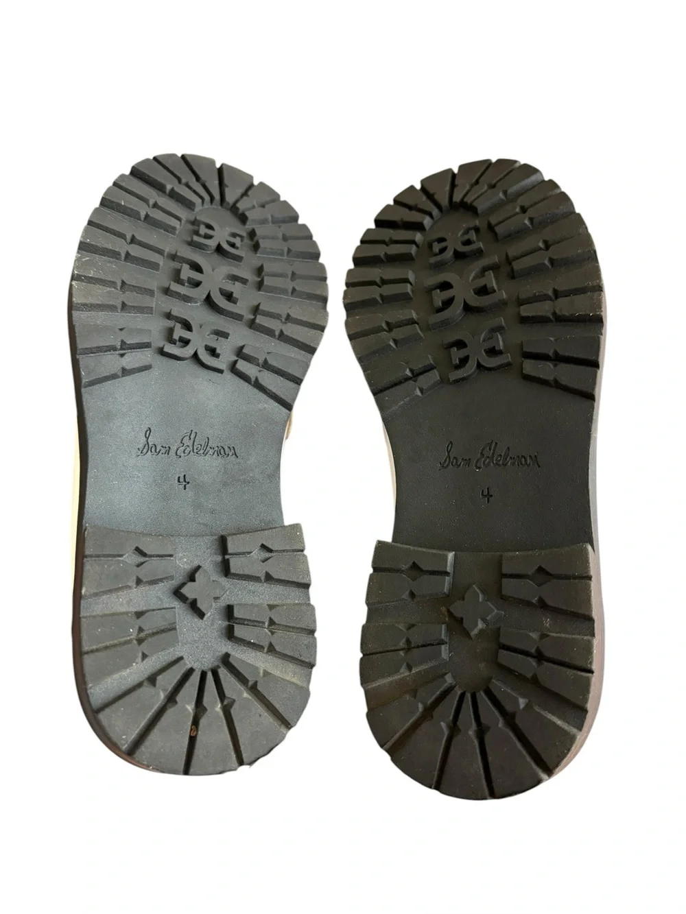 Sam Edelman SAM EDELMAN TULLY LUG SOLE LOAFERS IN WHITE GIRLS size 4